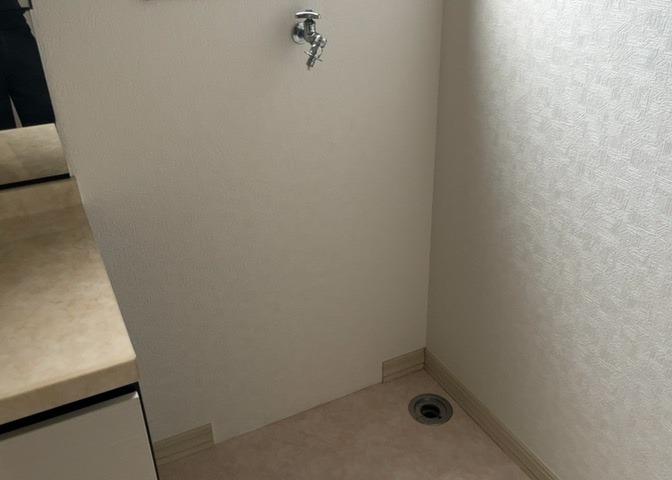 脱衣室内にすっきり納まる室内洗濯機設置スペースが確保されています。お洗濯から南面のバルコニーへの移動など、洗面所から物干し場へのスムーズな家事動線が考慮されており、毎日の洗濯作業が手軽に行えます。