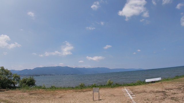 マンションから1分で琵琶湖湖岸