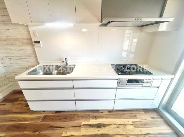 沢山の調理器具や調味料が収納でき、大きな流しもついてます　毎日のお料理が楽しみです。