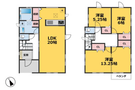 中古戸建 新潟市東区牡丹山4丁目の間取り
