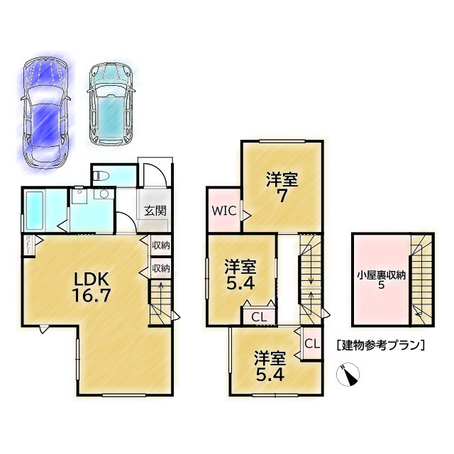 建物参考価格：1850万円(外構費別途要)