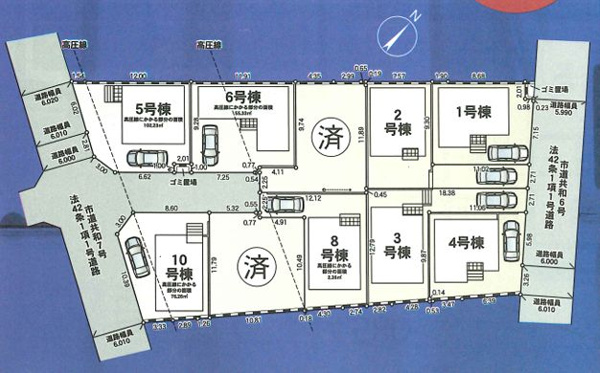 【中央区共和3丁目新築戸建て　第6-3号棟の区画図】