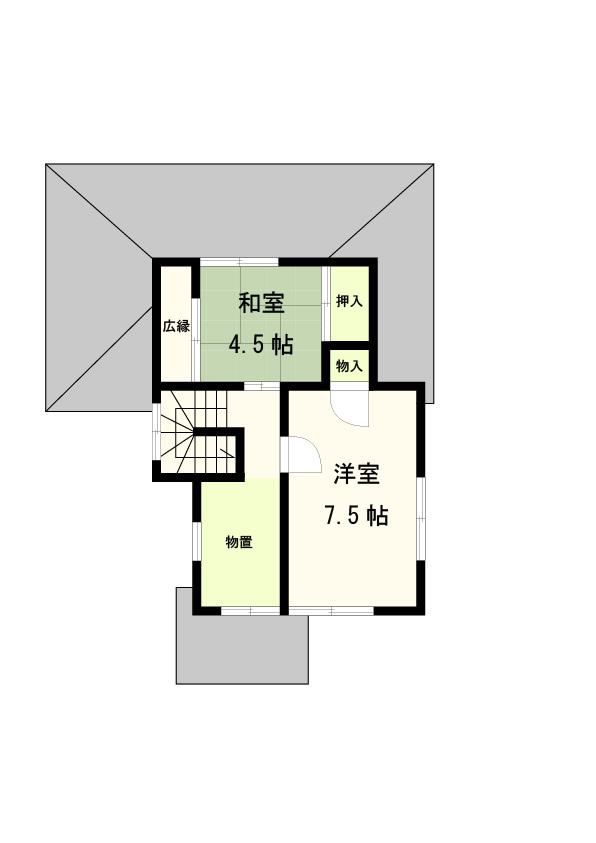 和室と洋室を使い分け♪元吹き抜け部分は物置として使用可♪