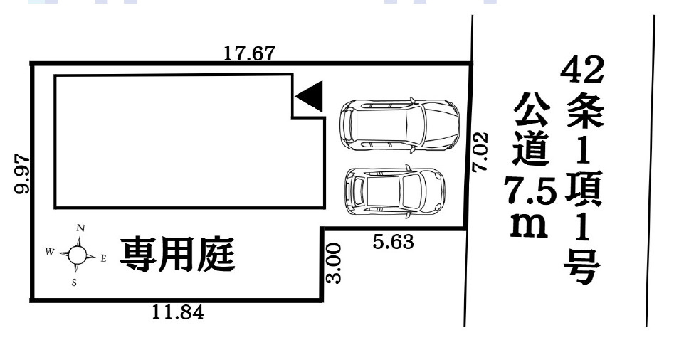 駐車場：2台駐車可能(車種による)