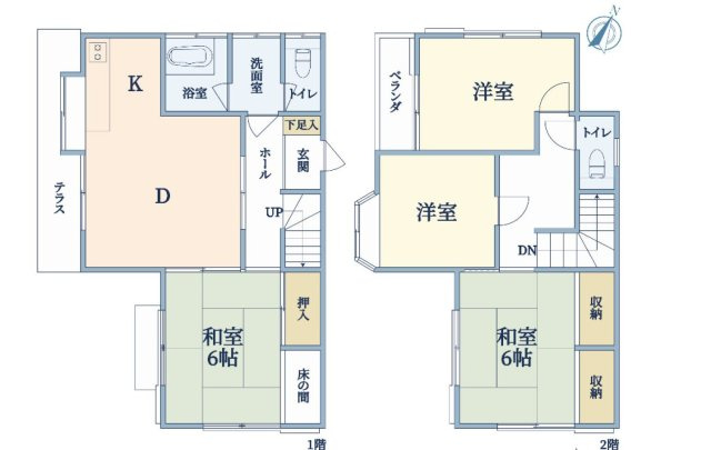 4DKはダイニングキッチンと4つの居室がある間取りです。大家族や二世帯住宅、または複数人で暮らす場合に適しています。食事スペースとくつろぎの場を分け、それぞれの個室も確保できるため、快適に過ごせます。