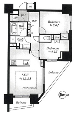 【ザパークハウス新宿柏木の間取り】