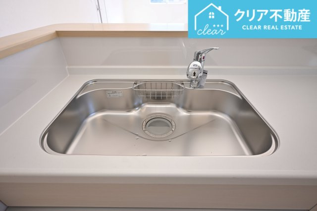 傷に強いステンレスシンクです。