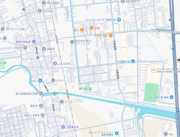 【津市藤方　新築一戸建ての地図】