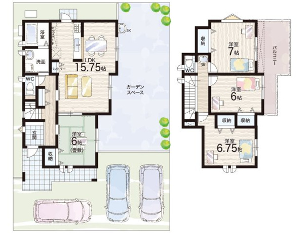 【津市藤方　新築一戸建ての間取り】