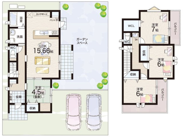 【津市藤方　新築一戸建ての間取り】