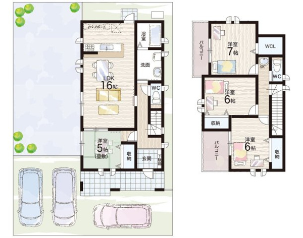 【津市藤方　新築一戸建ての間取り】