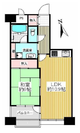 【南向き☆1LDK】ゆとりの一人暮らし、仲良く二人暮らしにおススメ♪室内お好きにリフォームしてみてはいかがでしょうか？