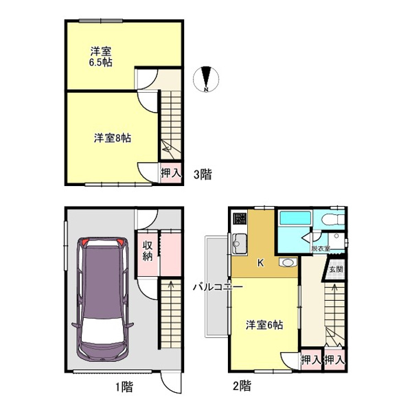 【戸建　高山市新宮町　580万の間取り】