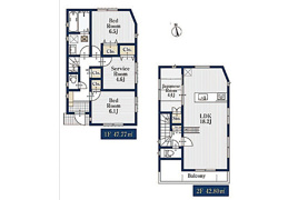 北区神谷1丁目　新築戸建　2号棟 7380万円の間取り