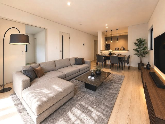 現地写真。家具・家電等はCGによる配置例です。物件には含まれません