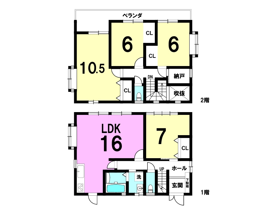 4SLDKの間取りになります。