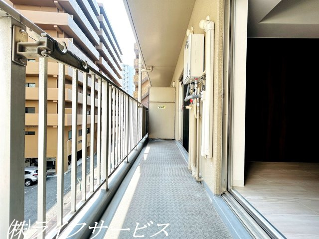 南向きのバルコニー