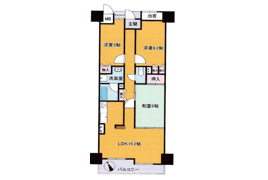 イトーピア生駒ファインコートの間取り