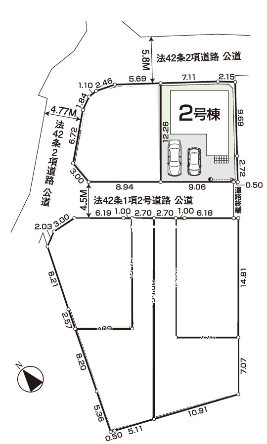 2号棟　土地図