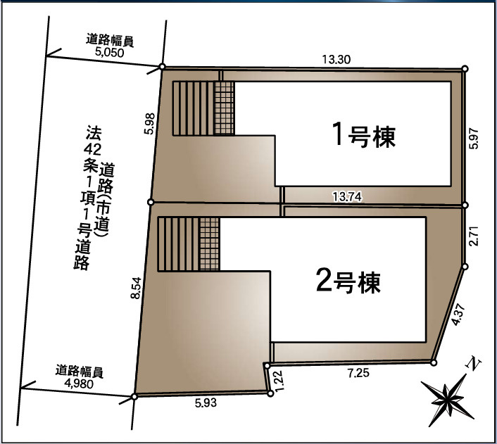 当該物件は、1号棟です。