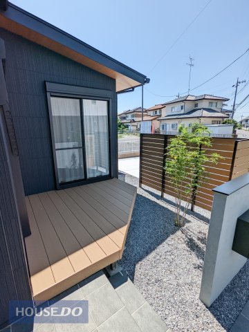 【お庭】現地完成写真。色々な使い方ができます！お好みでカスタマイズはいかがでしょうか。