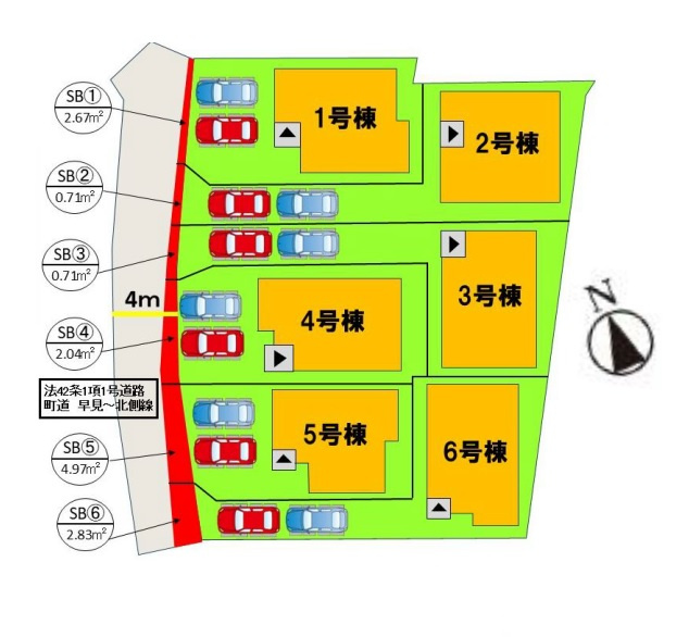 区画図です。2号棟