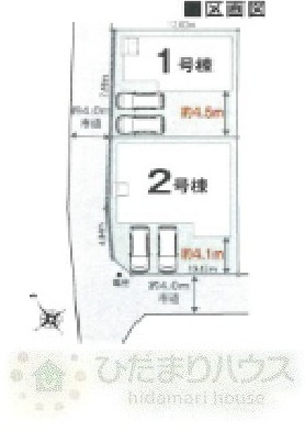 接道：北西側4ｍ市道・南西側4ｍ市道