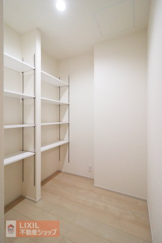 【収納】現地完成写真。しっかり収納がついております！