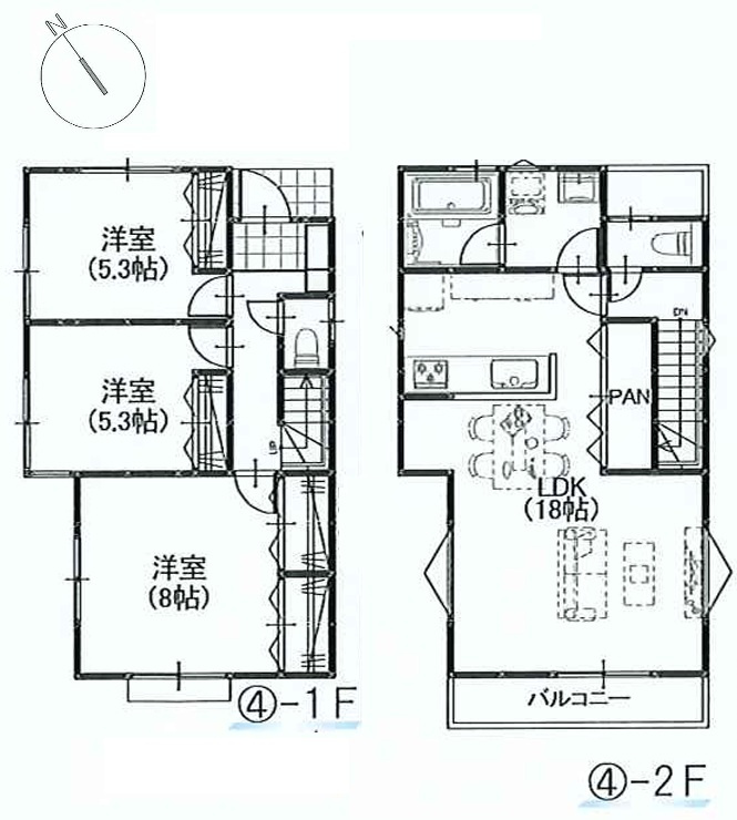 土地図＋建物プラン例