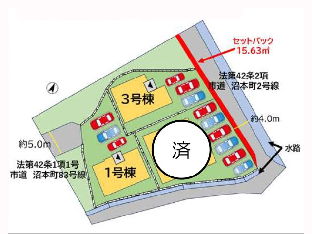 全2区画の販売です。1号棟をご参照ください。　