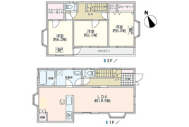 立川市砂川町8丁目　中古戸建の間取り