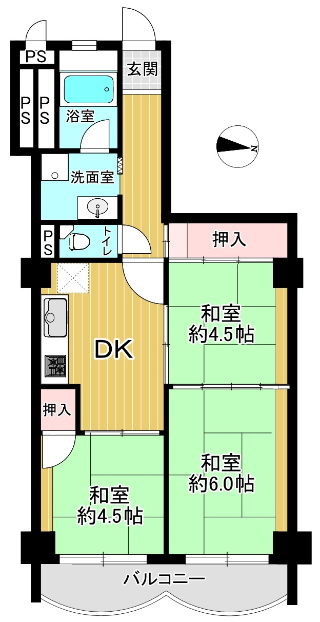 くつろぎの時間を演出する和室付きの間取りです。
