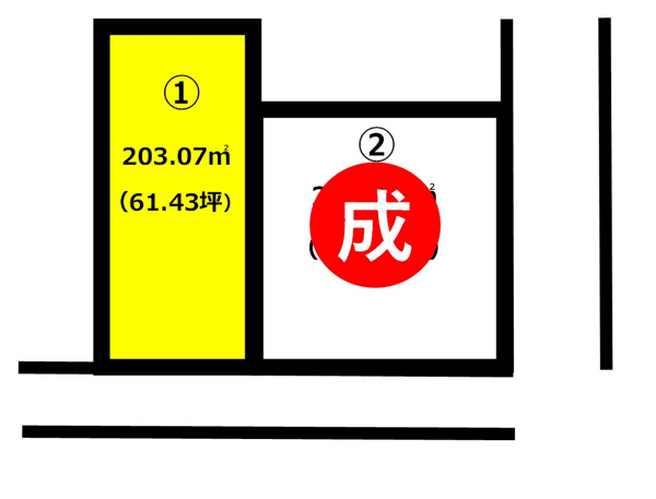 【 005-1 西蒲区巻甲（東6区）売地の間取り】