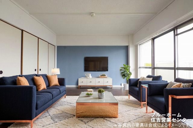 約8帖のリビングです！広々とした空間で大きな家具の配置等も困りません♪
