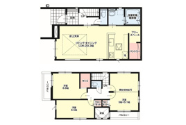  名古屋市中川区中須町辻の上150-27新築戸建2号棟 ✨️仲介手数料無料✨️荒子小学校・一柳中学校の間取り