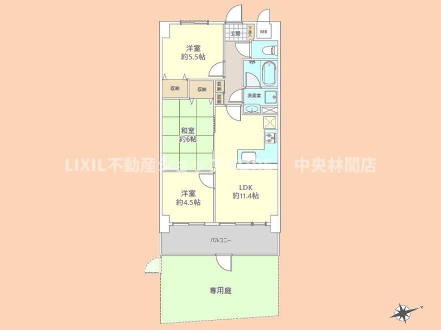 JR横浜線「町田」駅まで徒歩10分。小田急線「町田」駅まで徒歩11分。新規リフォーム済のお部屋です。