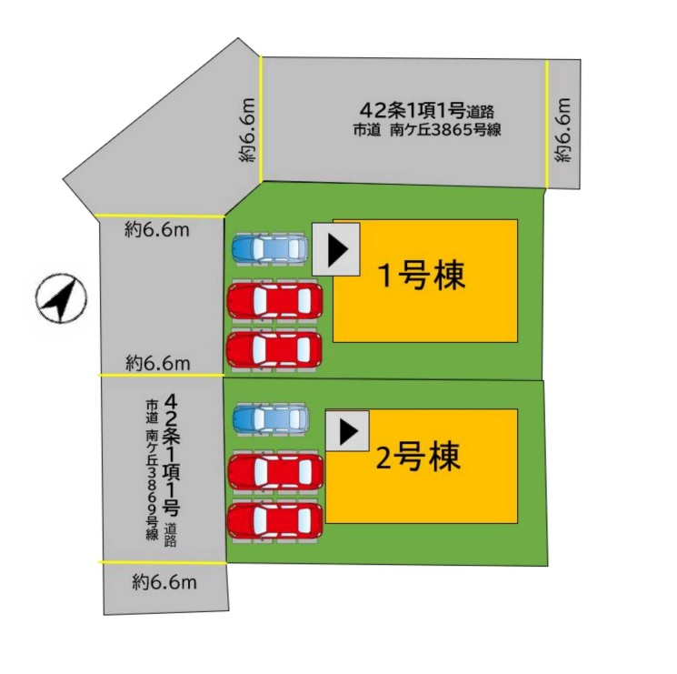 区画図です。2号棟