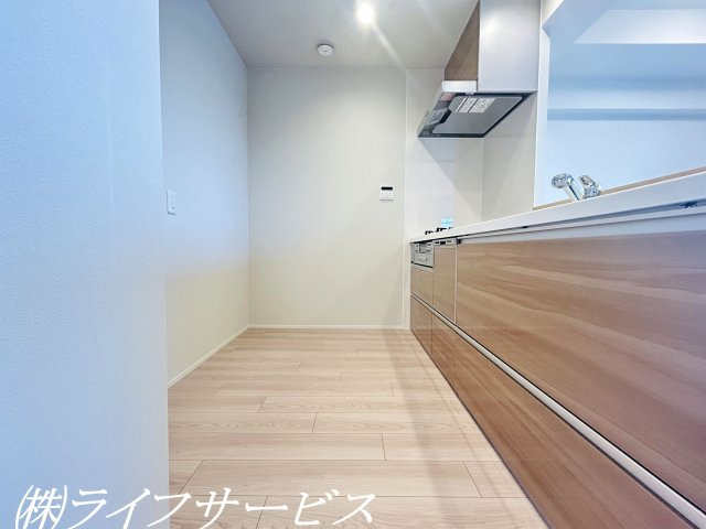 オープンタイプのキッチン／食洗機、浄水器付！