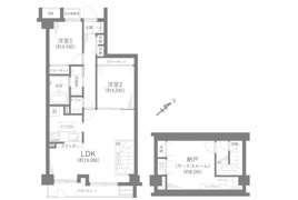 立川市錦町の中古マンションの間取り