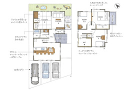 草津市西矢倉２丁目　天然木フルリノベーションの間取り