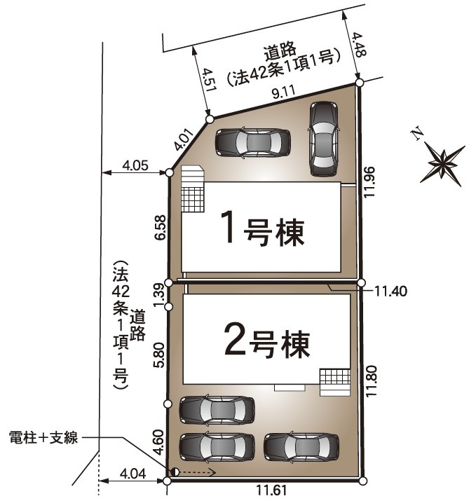 2号棟の区画図です
