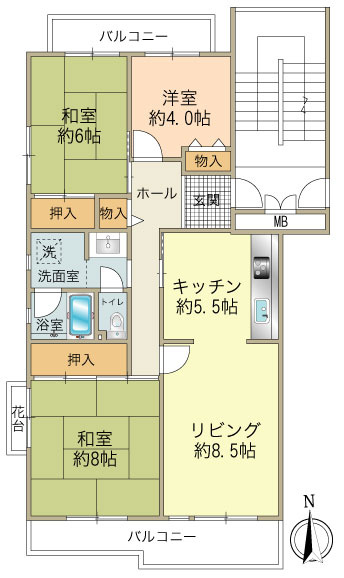 【パークサイド南大沢の間取り】