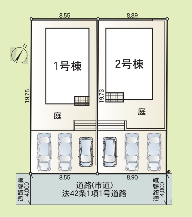 区画図です。2号棟