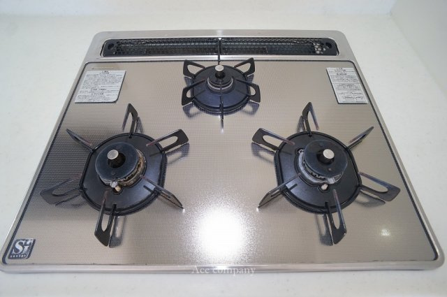 3口ガラストップガスコンロ