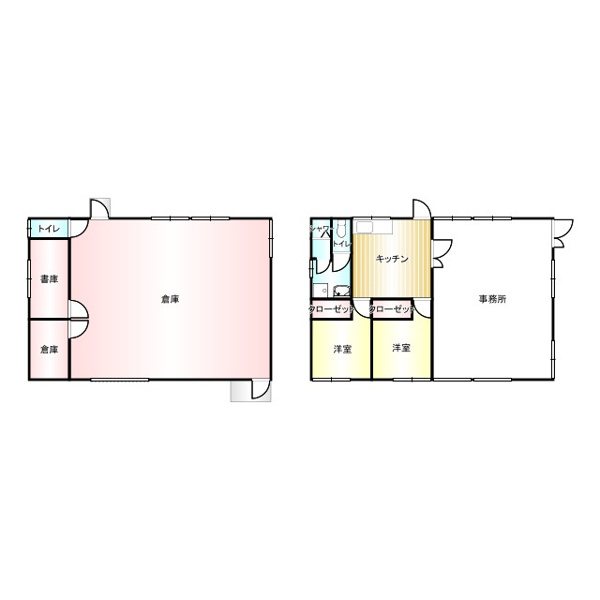【亀山　売事務所の間取り】
