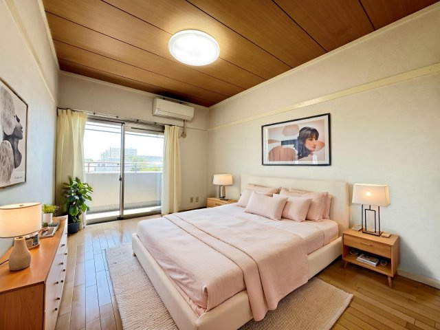 洋室家具配置例（バーチャルステージングのため家具付き販売ではありません。）