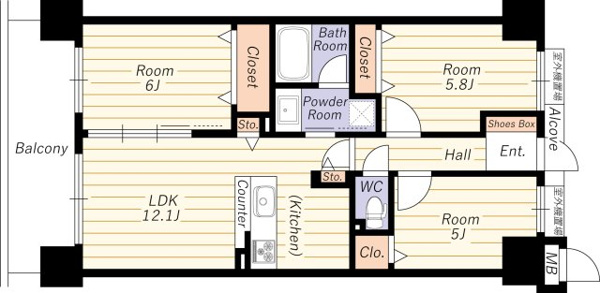 加島駅前アーバンコンフォートの間取り
