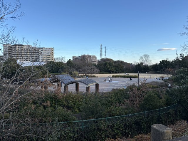 物件から約100ｍの小山白山公園　大通りを渡らずに利用できます