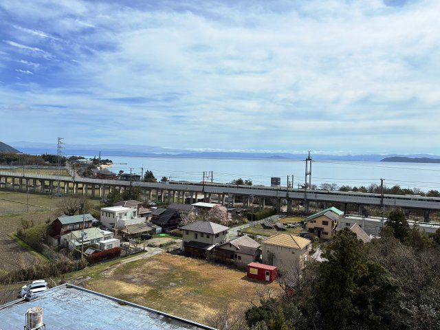 ベランダから琵琶湖パノラマ眺望
