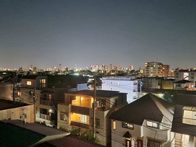 のびのびとしたバルコニーから新宿の夜景が望めます